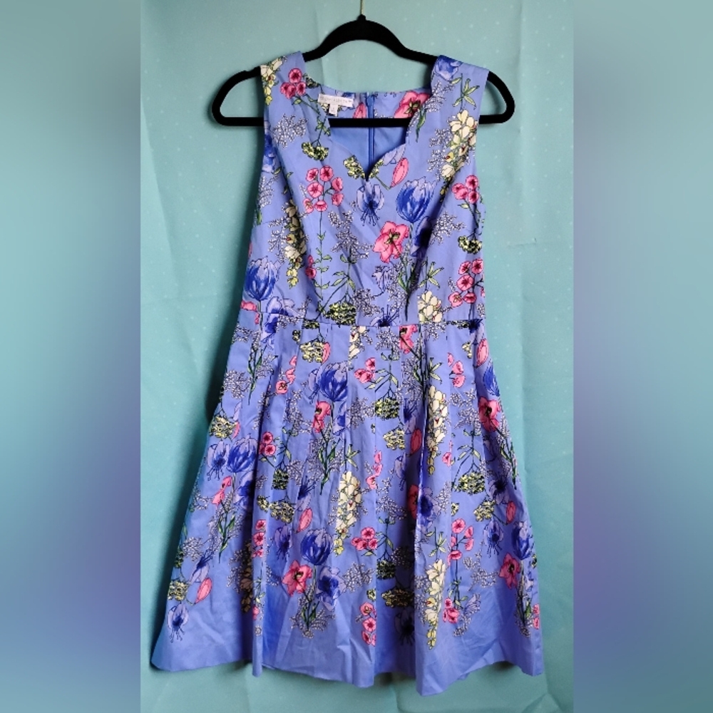 Talbots Floral Blue Dress
